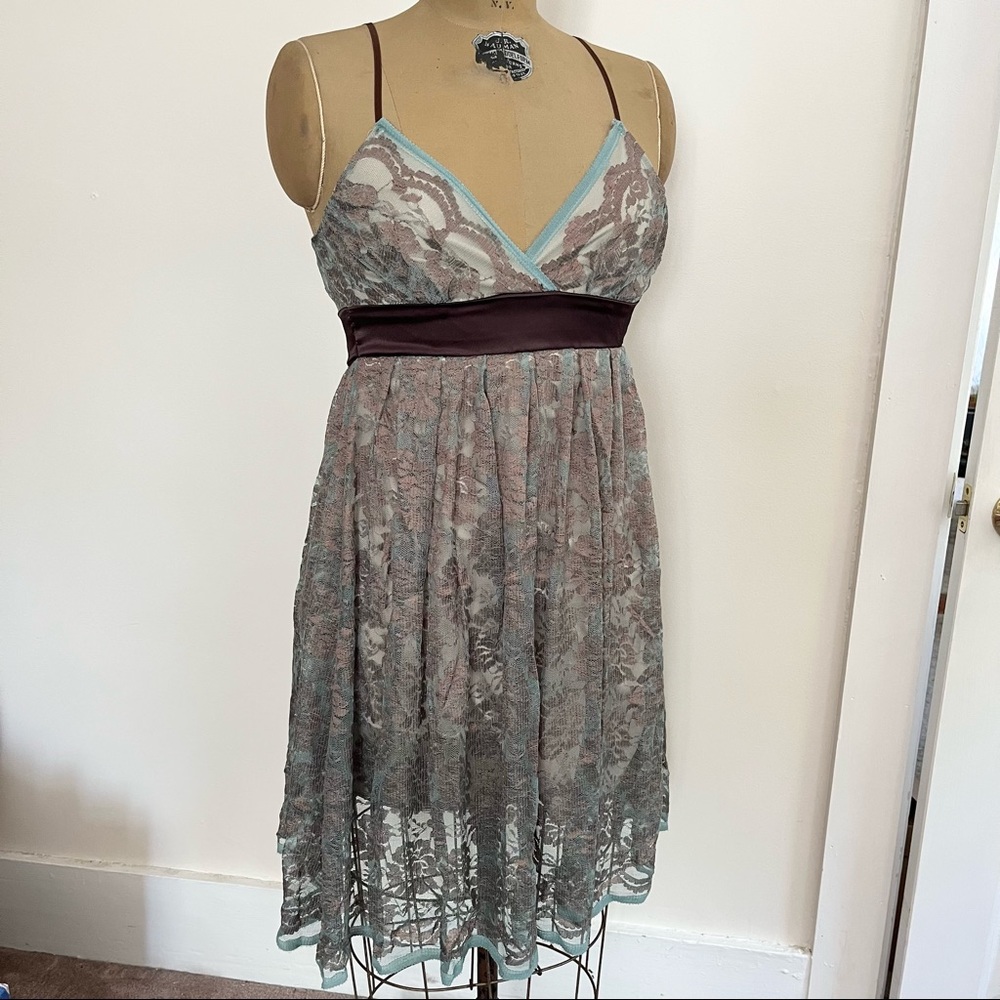 Gracia Women’s Lined Side-Zip Spaghetti Strap Dress Size Medium
